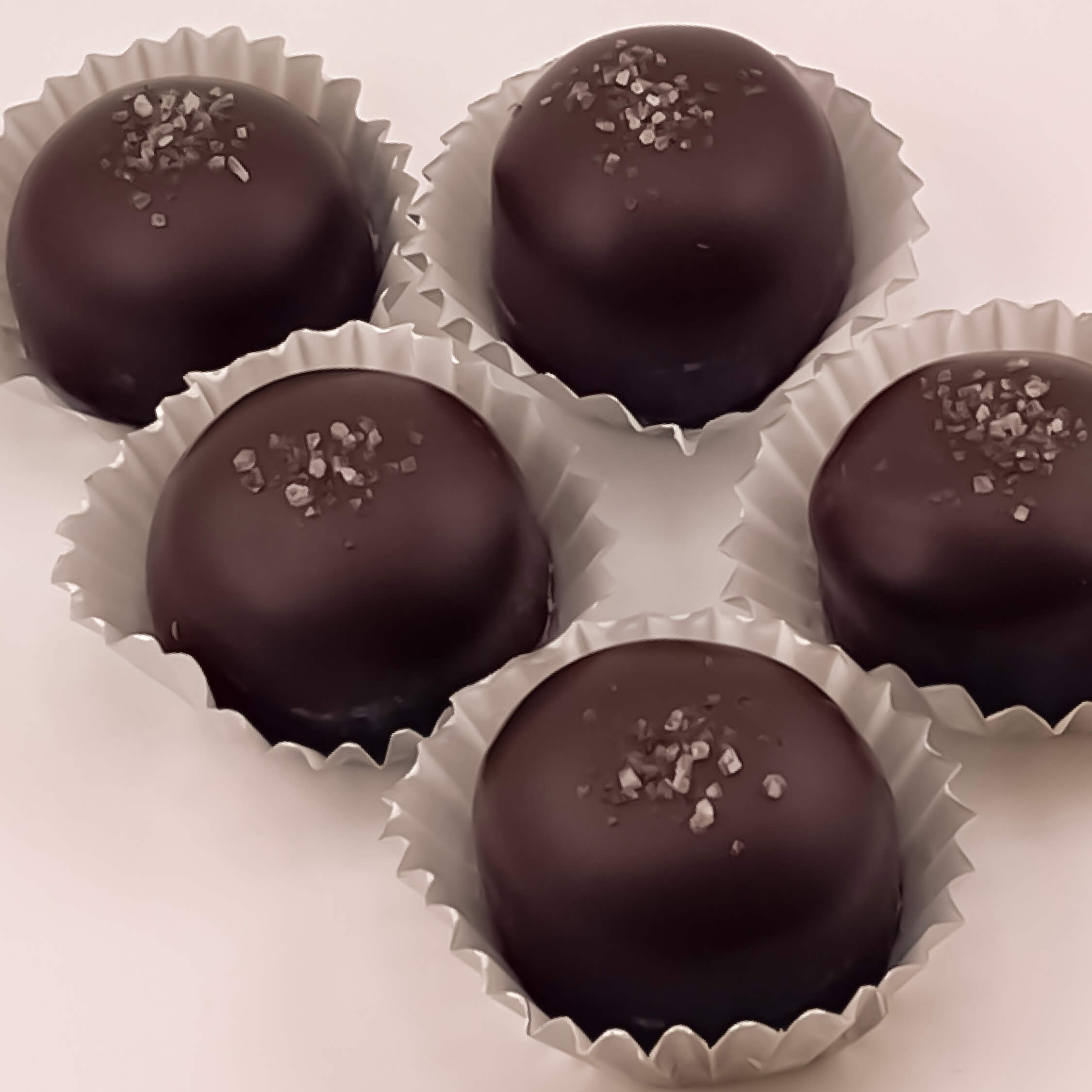 Dark Chocolate Sea Salt Caramel Truffles