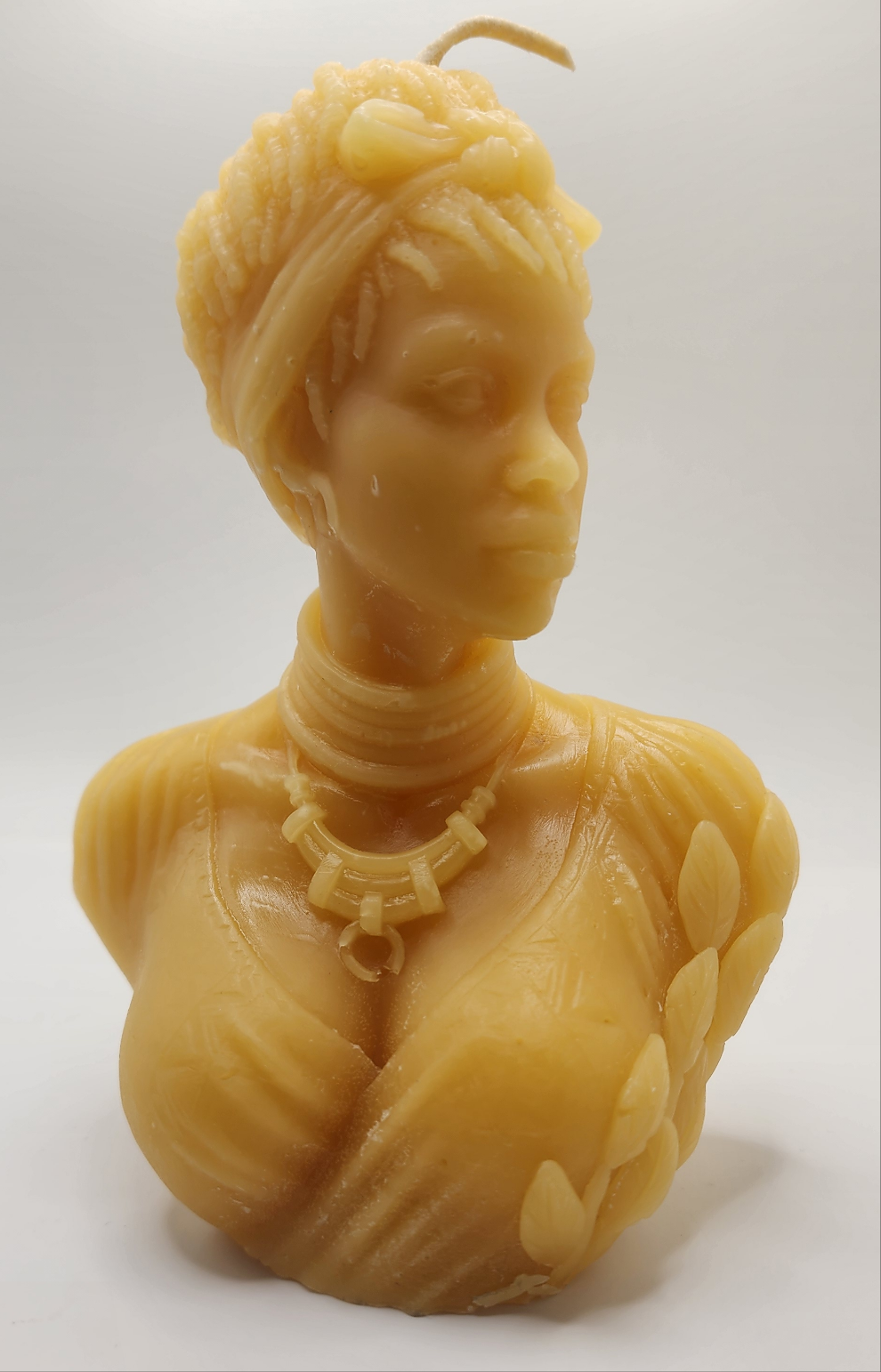 Goddess with Twists Beeswax Candle