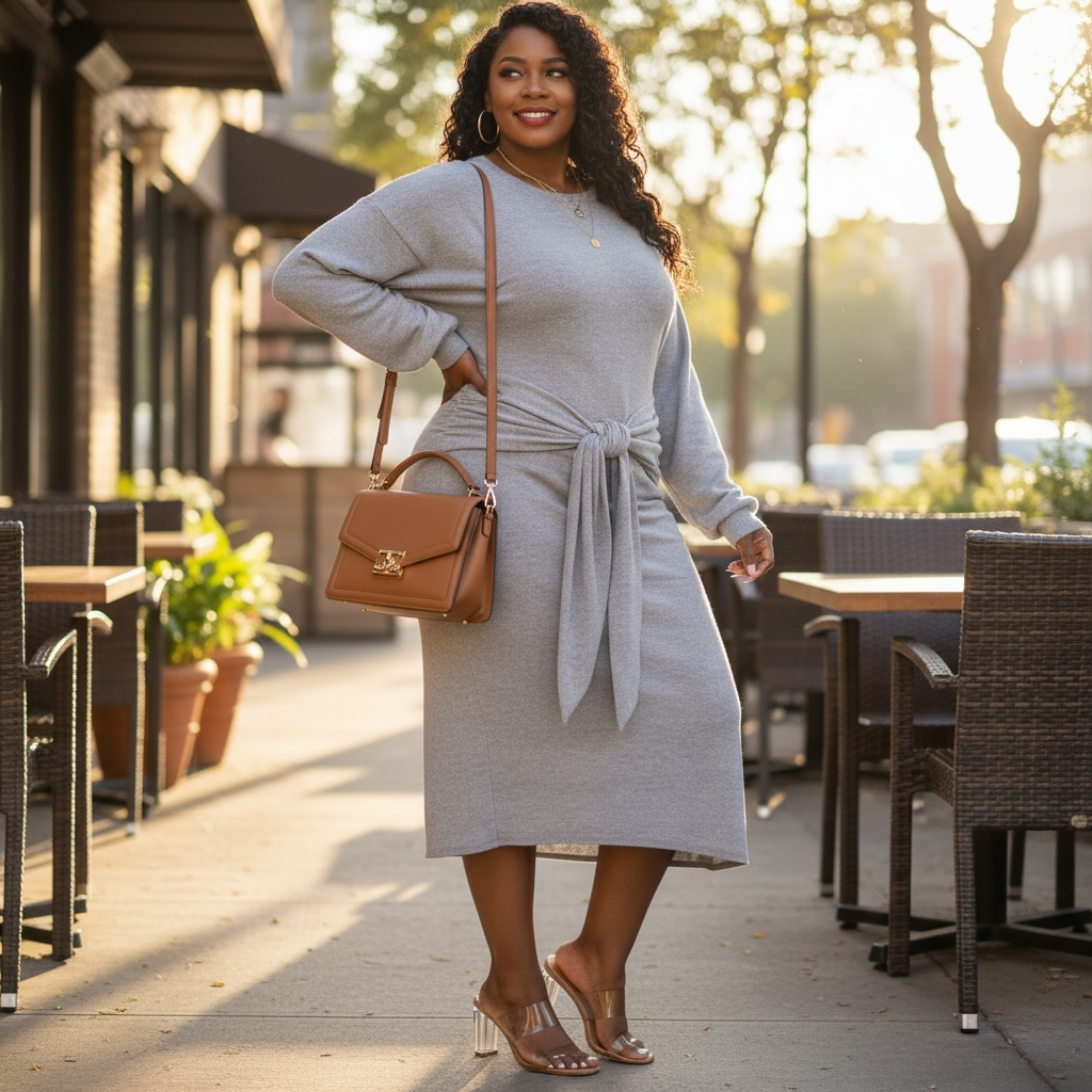 Women's Plus Size Light Weight Knit Dress