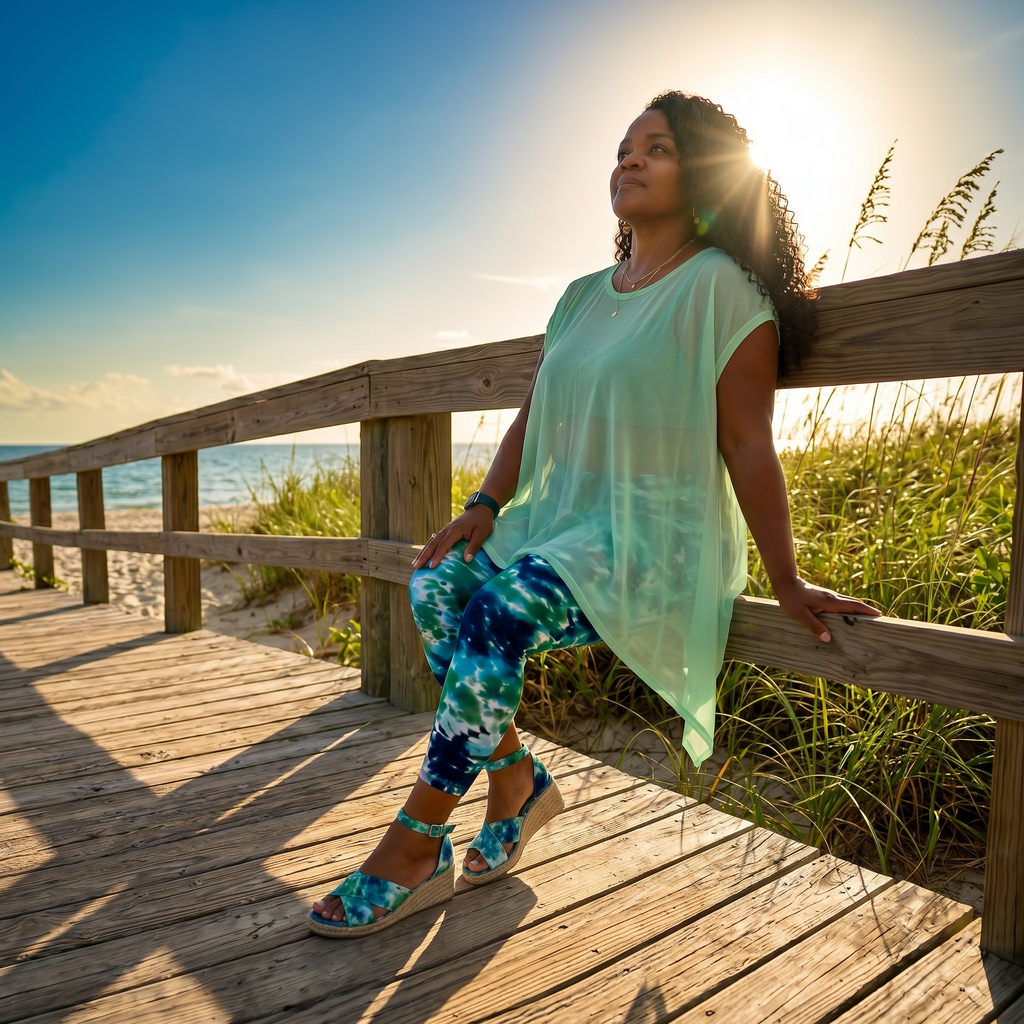 The Mint Mesh Draped Poncho Top