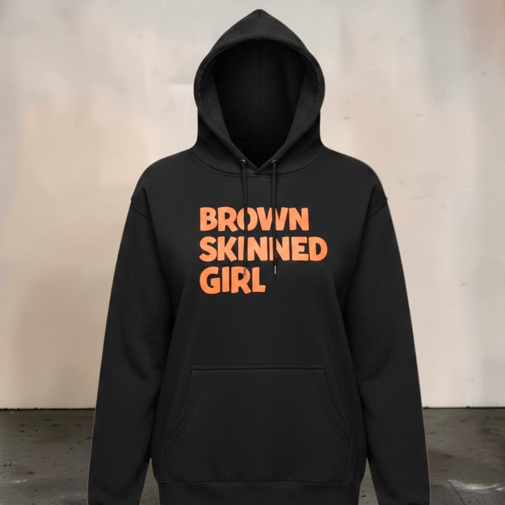 Plus Size Unisex Brown Skin Hoodie Sweatshirt