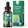 Natures Craft Certified Organic Lymphatic Drainage Drops - Herbal Cleanse and Immune Support Supplement with Echinacea Goldenseal & Red Clover Extract Vegan Non GMO Alcohol Sugar Free 30 Servings